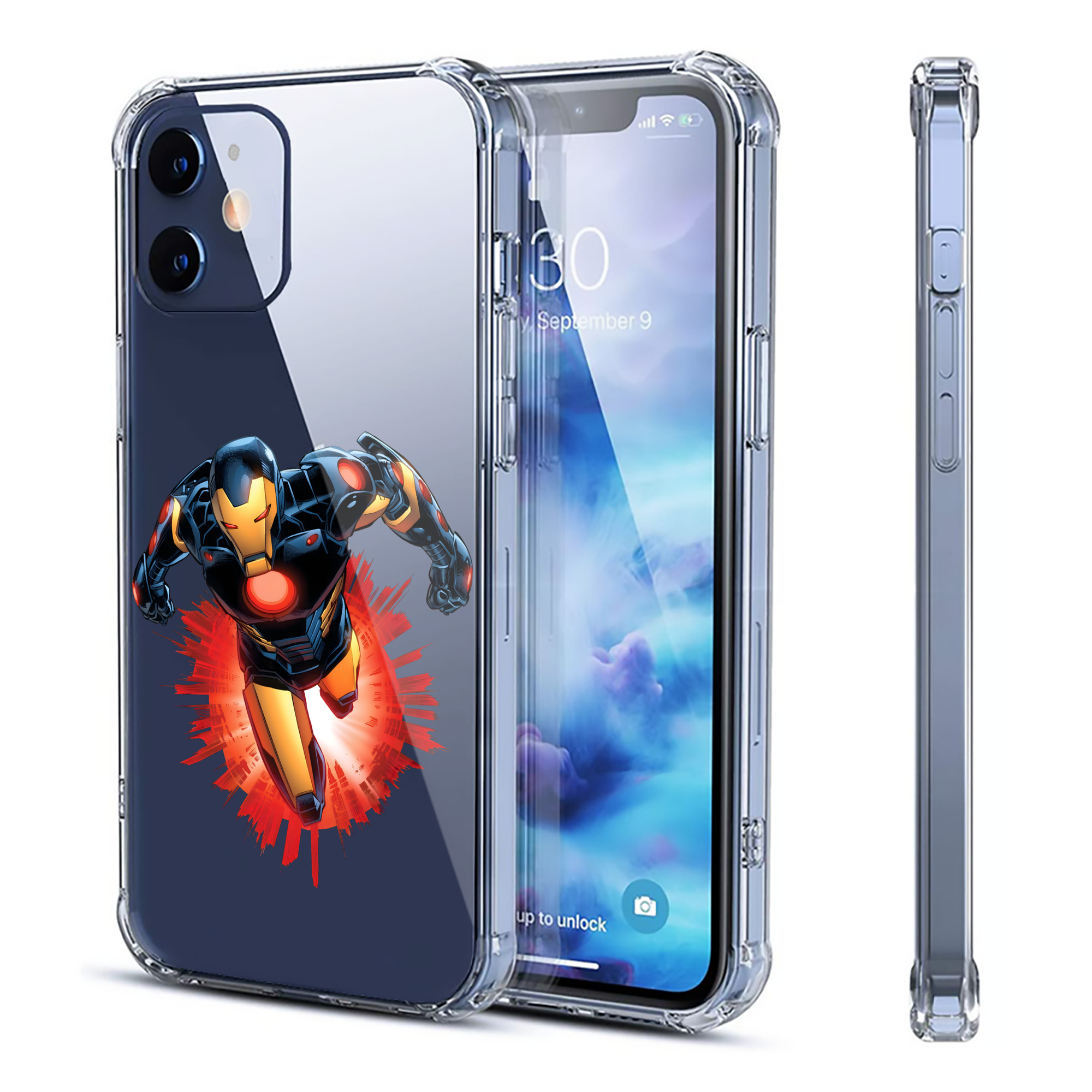（画像用） アベンジャーズ The Avengers 【iPhone 12シリーズ対応】透明スマホケース（クリアソフトケース）
